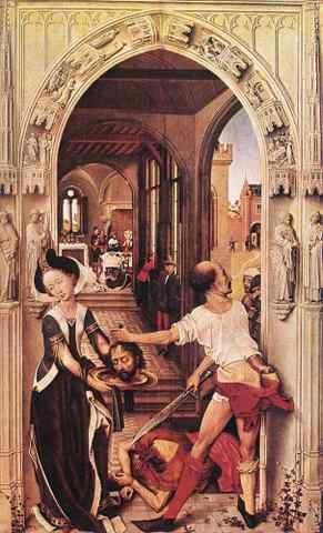 St John the Baptist Altarpiece right panel A4 Photo Print
