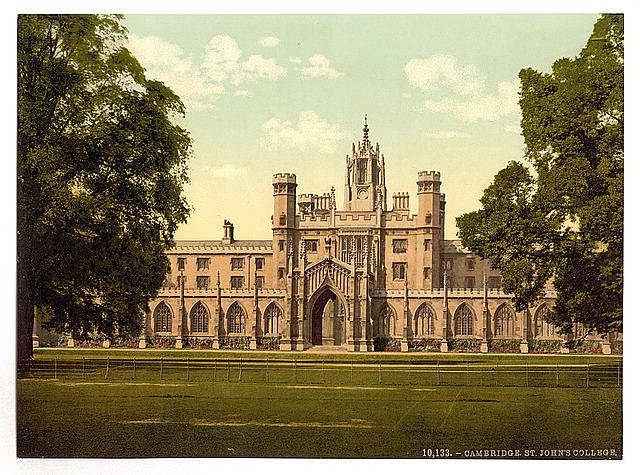 St Johns College Cambridge Vintage A4 Photo Print