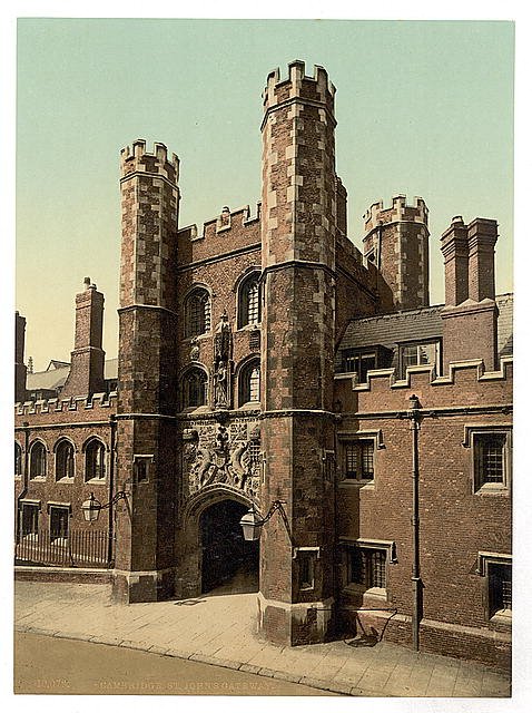 St Johns Gateway Cambridge Vintage A4 Photo Print