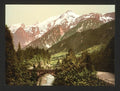 St Marie bridge Chamonix Valley Vintage A4 Photo Print