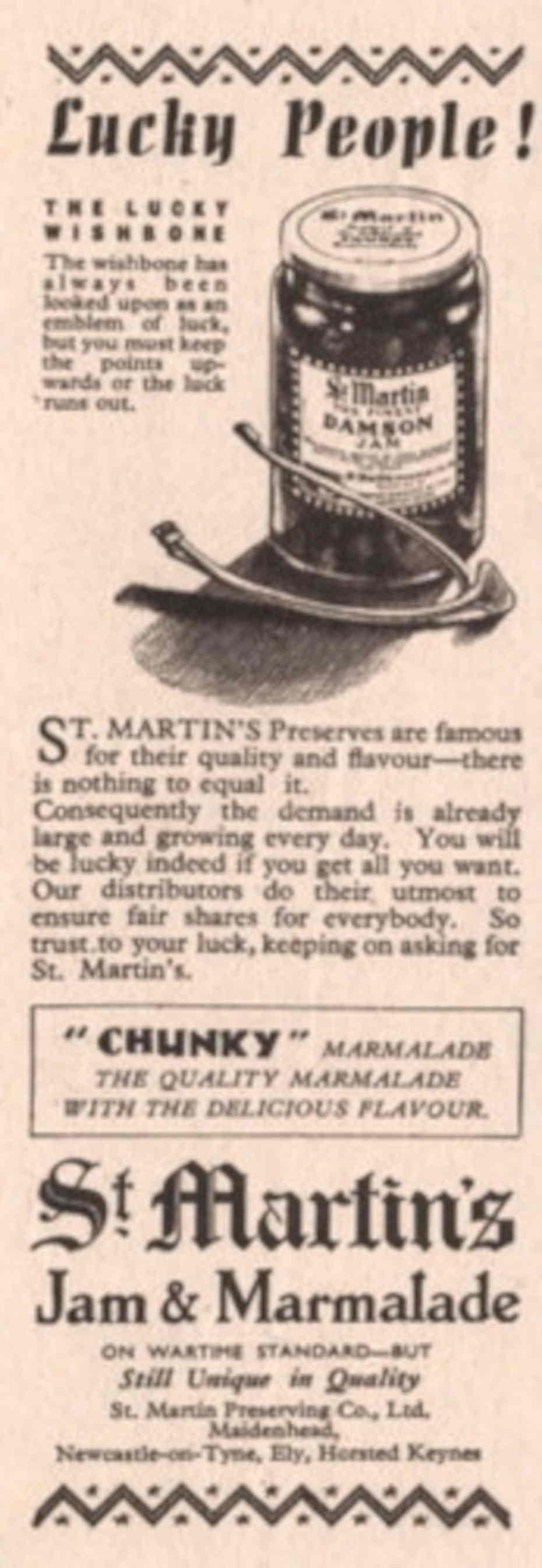 St Martins Marmalade 1940s Vintage Retro Advert Poster