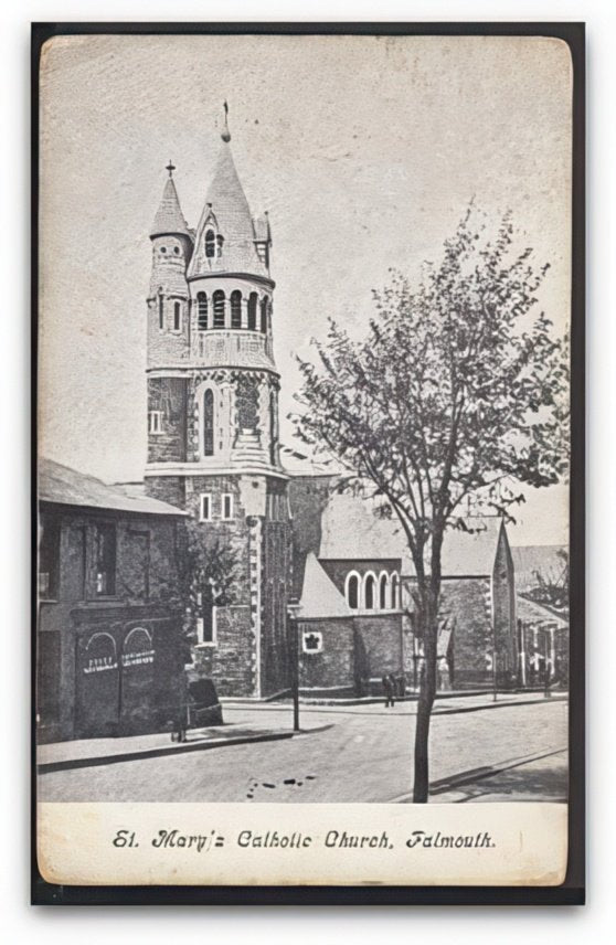 St Marys Catholic Church Falmouth Vintage A4 Photo Print