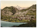 St Maurice and Dent du Midi Valais Alps of Vintage A4 Photo Print