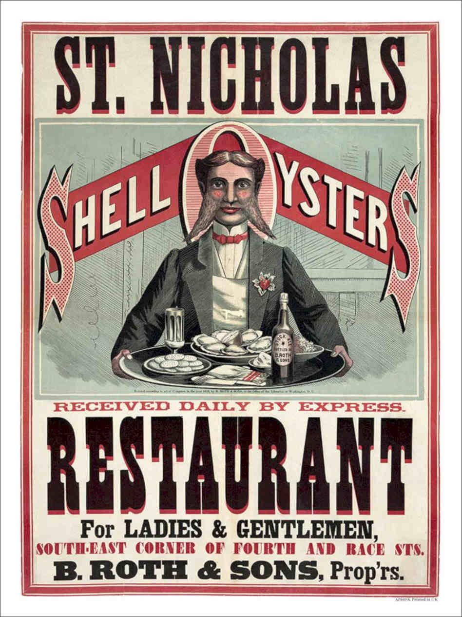 St Nicholas Shell Oyster Restaurant Vintage Retro Advert Poster A4 Photo Print