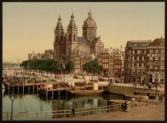 St Nicolas Church Amsterdam Vintage A4 Photo Print