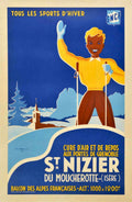 St Nizier Ski Vintage Retro Advert Poster A4 Photo Print