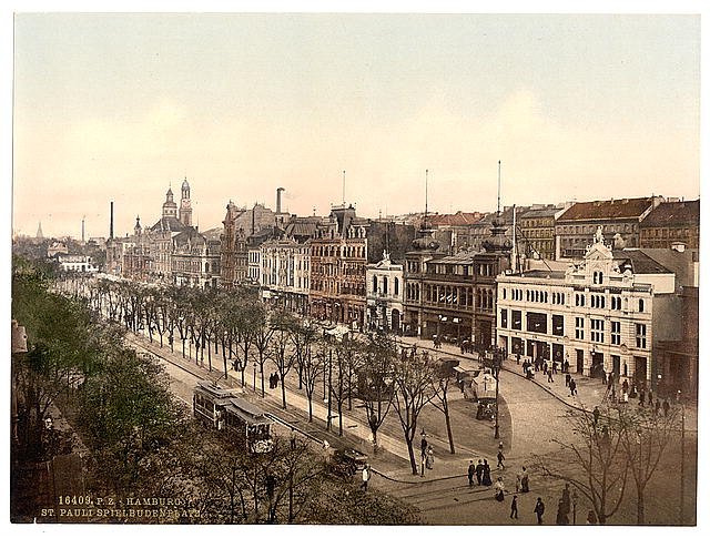 St Paul Spielbudenplatz Hamburg Vintage A4 Photo Print