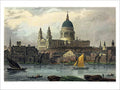 St Pauls Cathedral From River Thames Vintage Retro Advert Poster A4 Photo Print