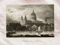 St Pauls Cathedral London Thames Boat England Meyer 1850 Vintage A4 Photo Print