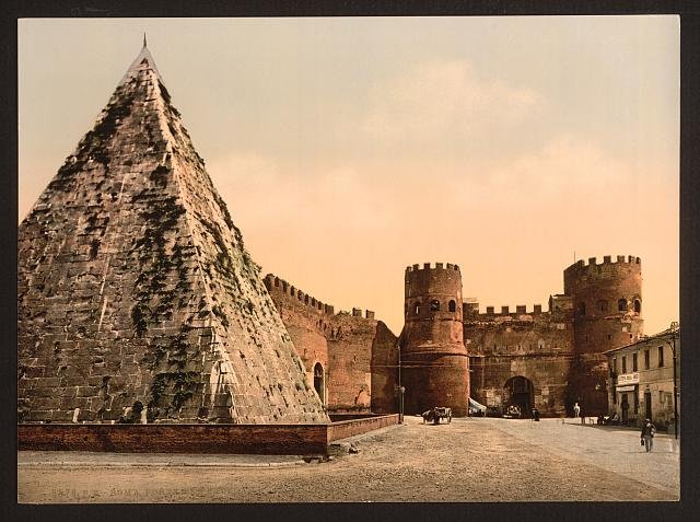 St Pauls Gate Rome Vintage A4 Photo Print