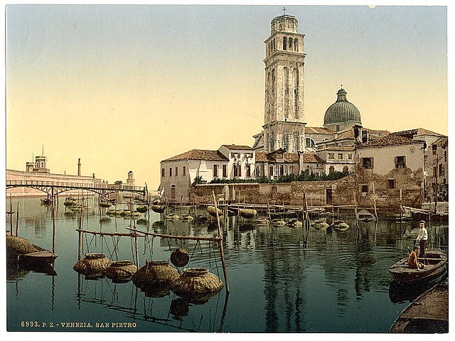 St Peters Church Venice Vintage A4 Photo Print