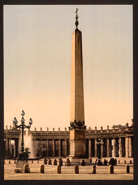 St Peters Place the obelisk Rome Vintage A4 Photo Print