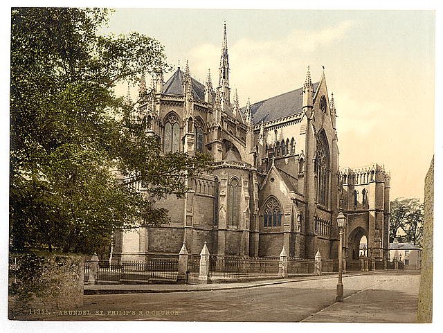 St Philips Church Arundel Castle Vintage A4 Photo Print