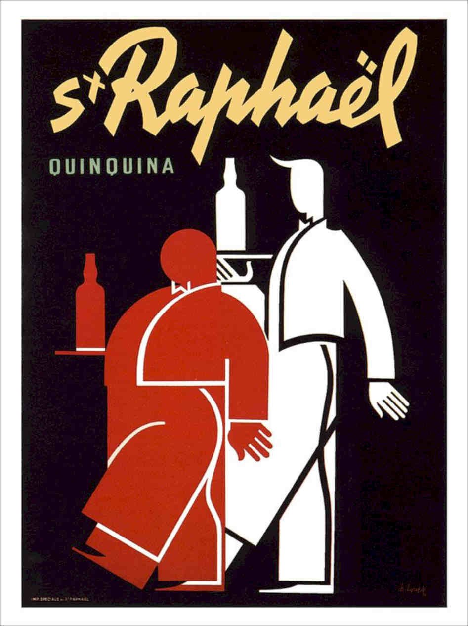 St Raphael Charles Loupot Drinks Poster 1938 Vintage Retro Advert Poster A4 Pho