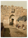St Stephens Gate Jerusalem Vintage A4 Photo Print