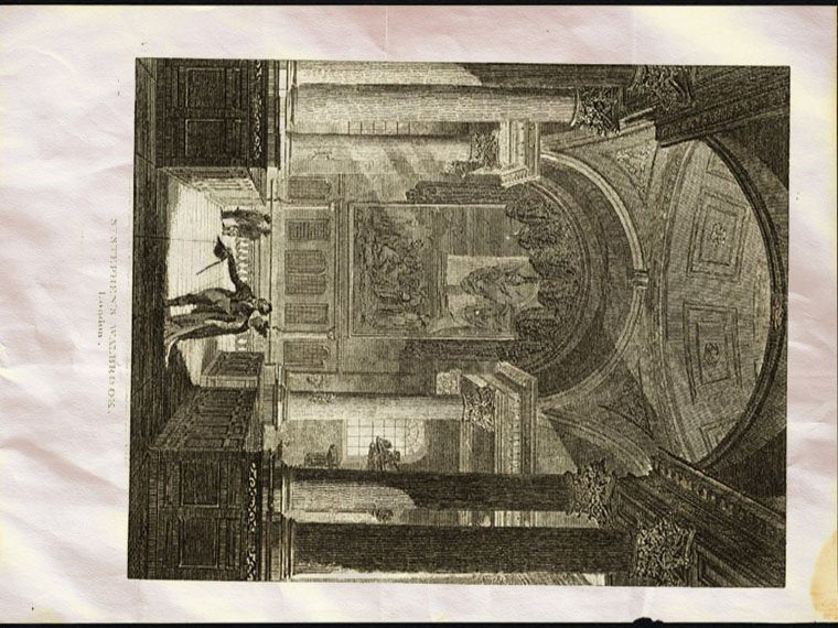 St Stephens Walbrook Church England Britton Byrne 1815 Vintage A4 Photo Print