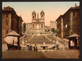 St Trinita dei Monti Rome Vintage A4 Photo Print