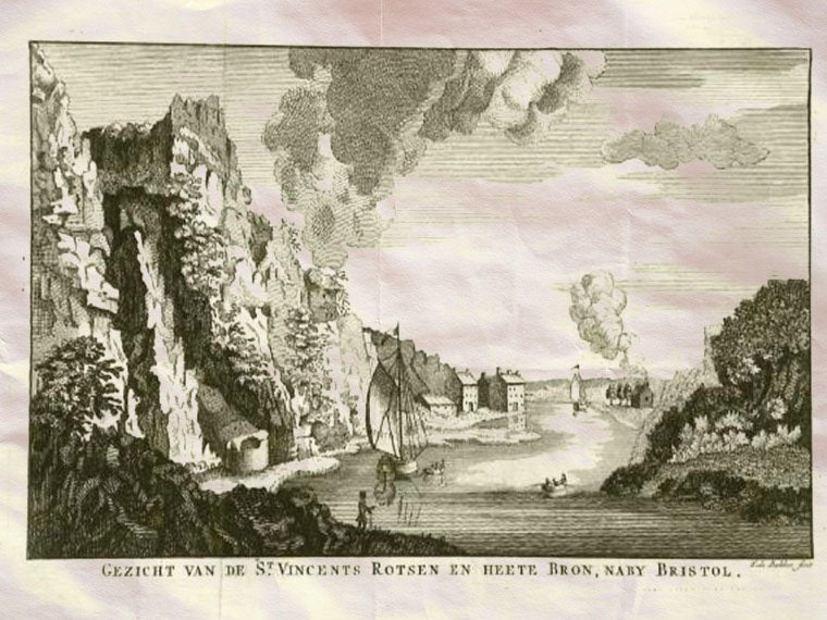 St Vincents Rocks Hot Spring Bristol England 1763 Vintage A4 Photo Print