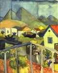 St. Germain at Tunis by August Macke Expressionism A4 Photo Print