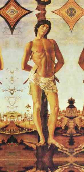 St. Sebastian by Botticelli A4 Photo Print