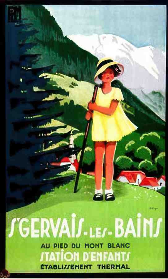 StGervaislesBains Vintage Advert A4 Photo Print