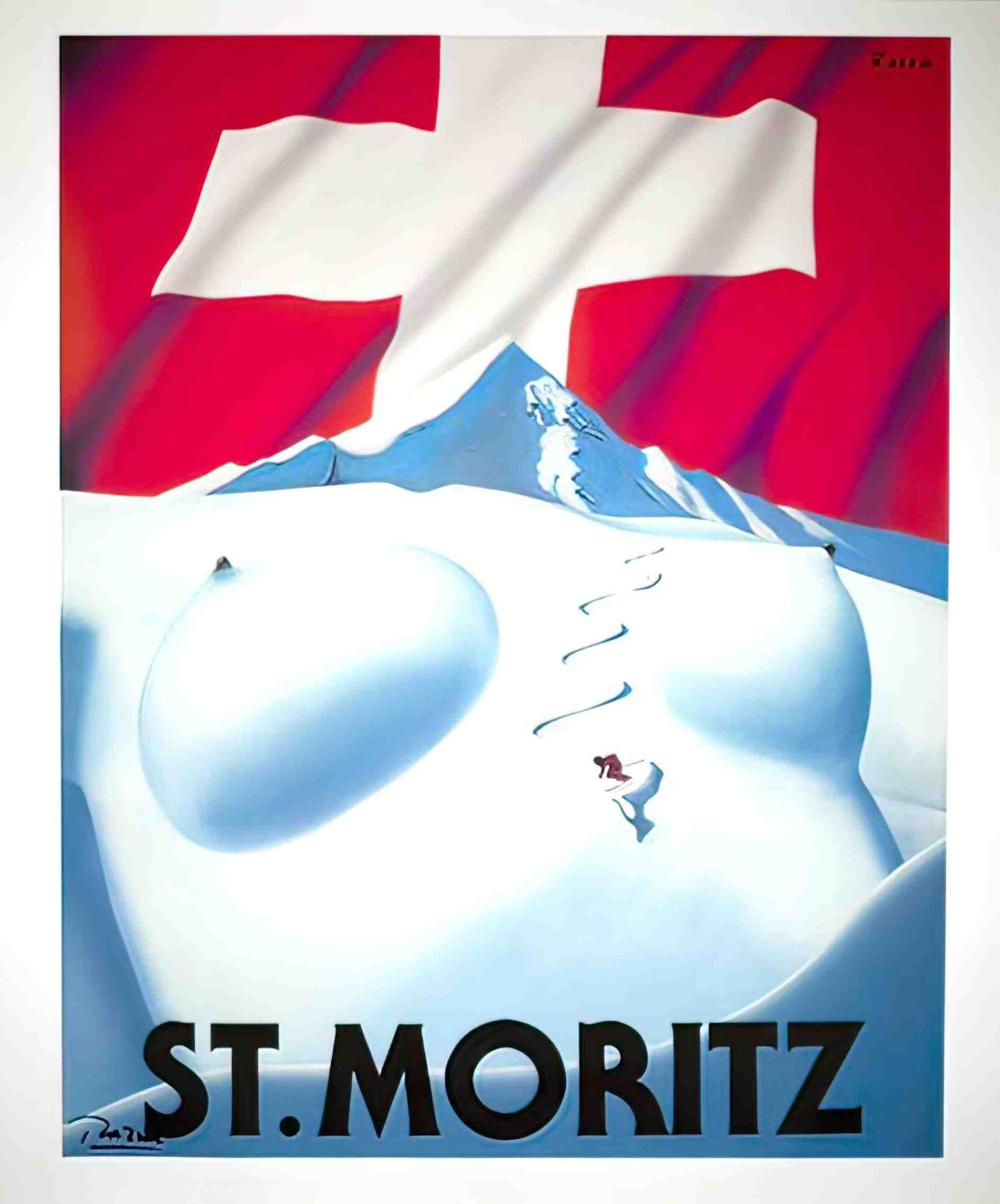 StMoritz Advert A4 Photo Print