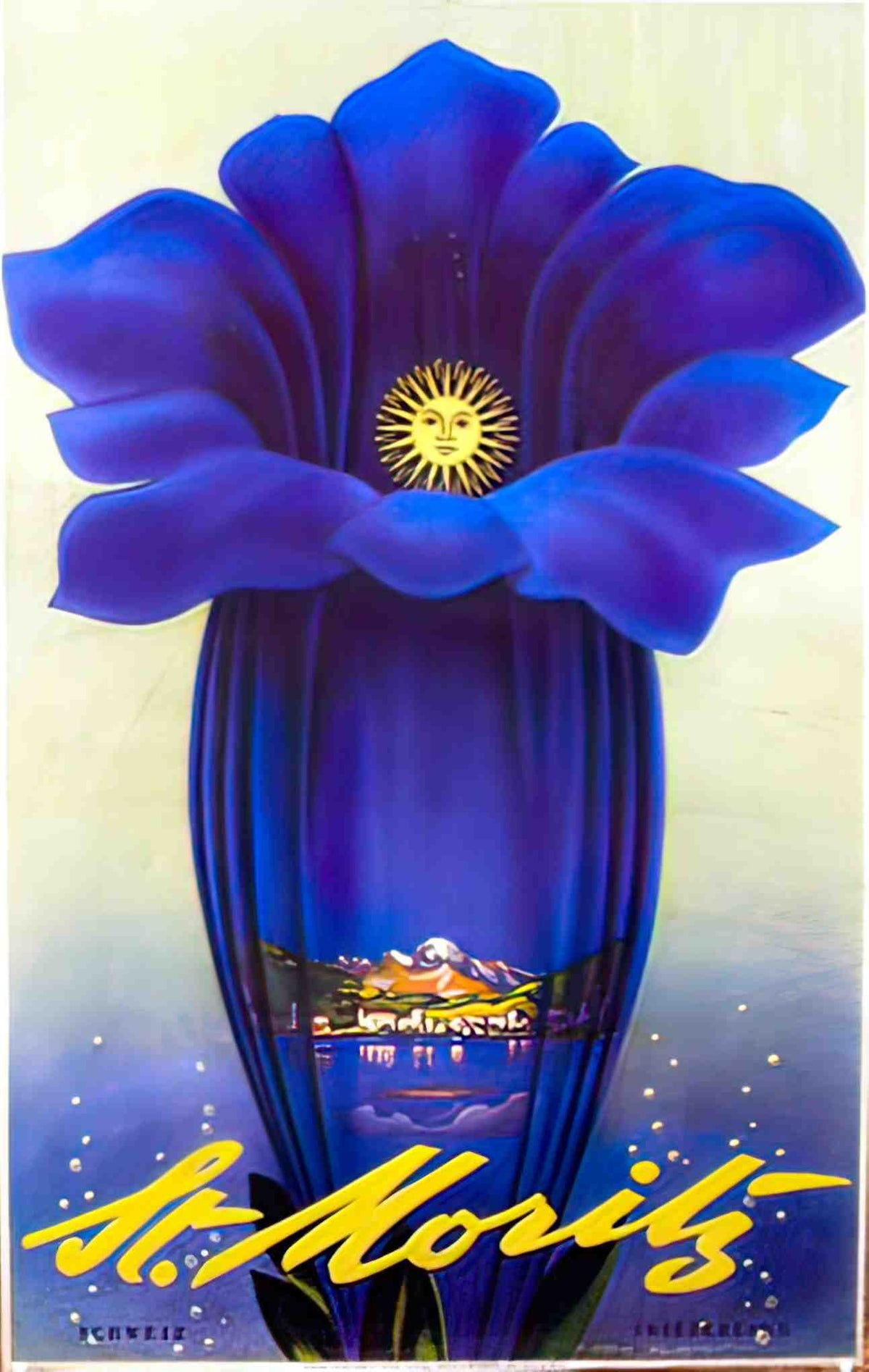 StMoritzFlower Advert A4 Photo Print