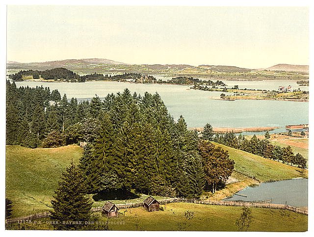 Staffelsee general view Upper Bavaria Vintage A4 Photo Print