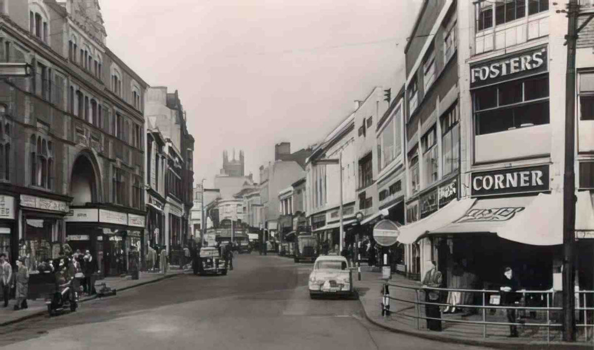 Staffordshire Wolverhampton Dudley Street Vintage A4 Photo Print