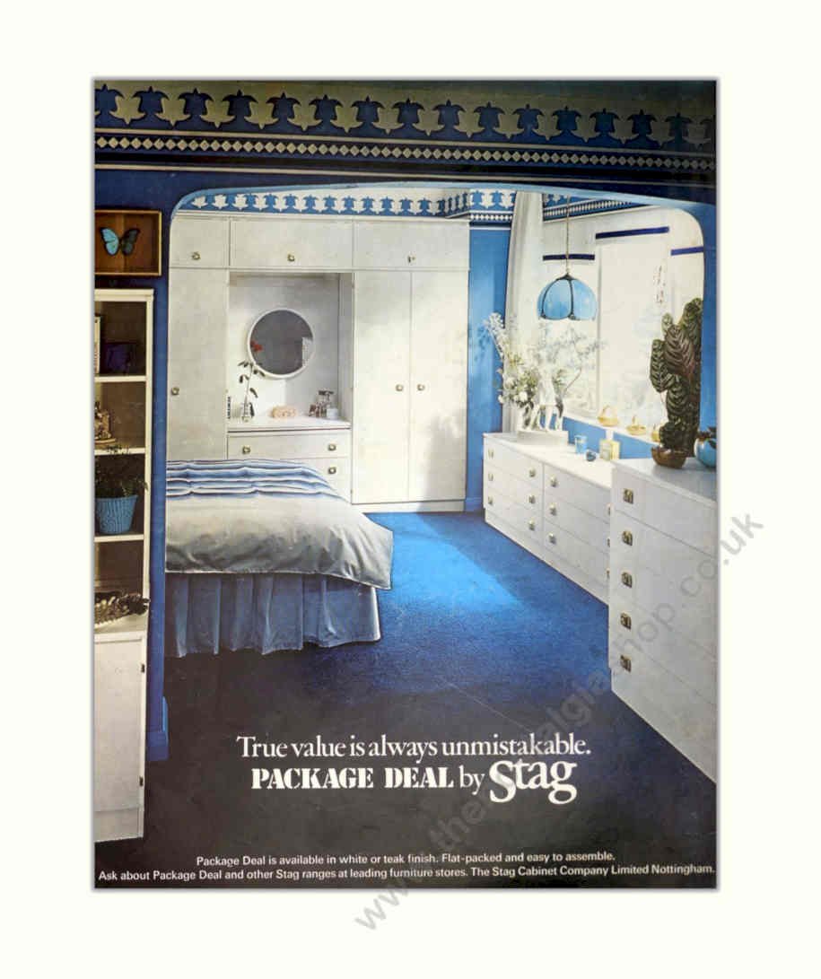 Stag Bedroom Furniture Vintage Retro Advert Poster A4 Photo Print