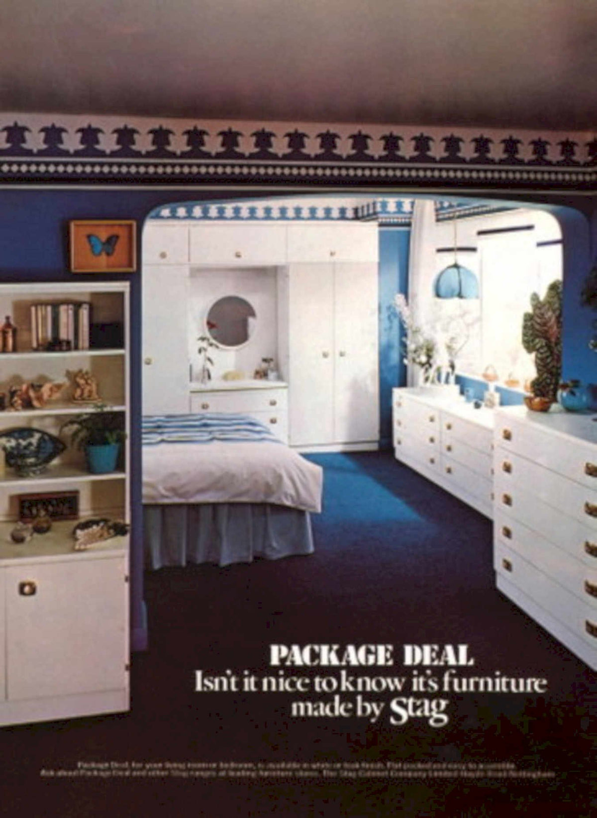 Stag Wardrobe Bedroom 1970s Vintage Retro Advert
