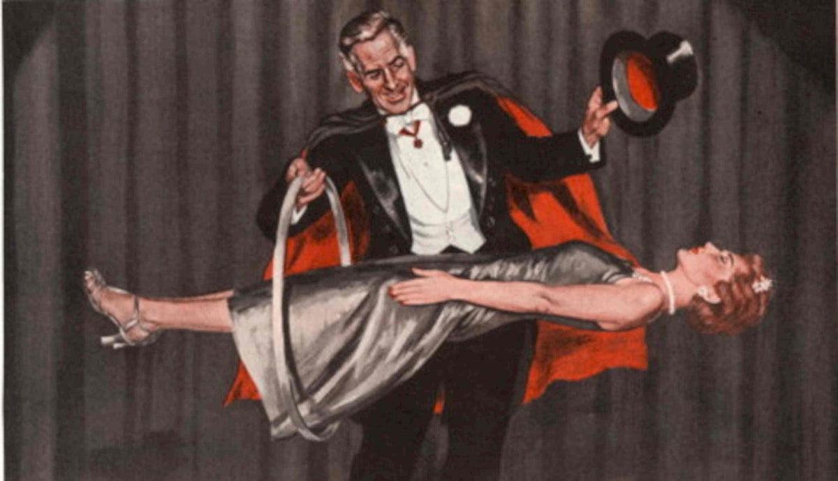 Stage Magic Illusion 1950s Vintage Retro Advert Poster