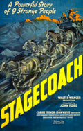 Stagecoach Western 1939 1930s Vintage Retro Advert Poster