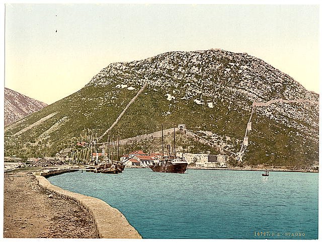 Stagno general view Dalmatia Vintage A4 Photo Print