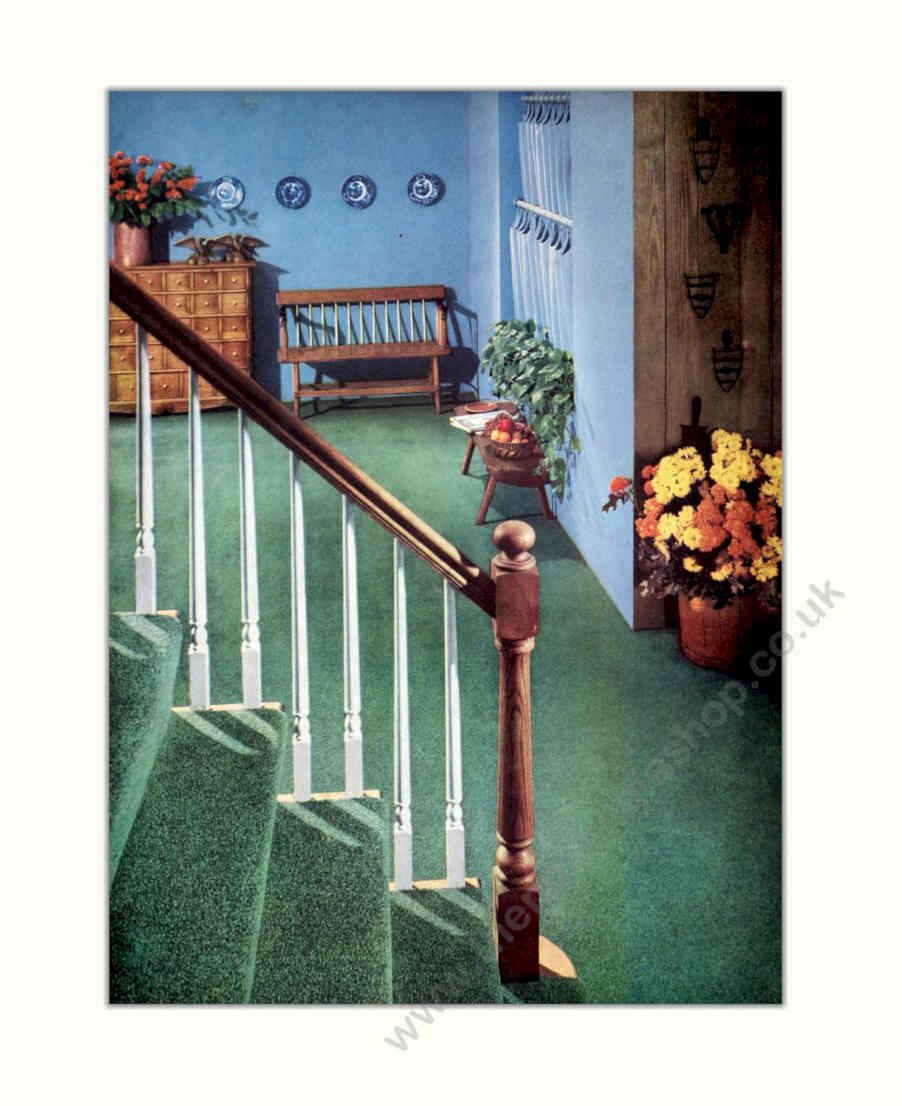 Staircase Hallway Vintage Retro Advert Poster A4 Photo Print