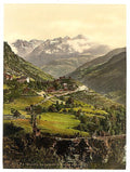 Stalden Valais Alps of Vintage A4 Photo Print