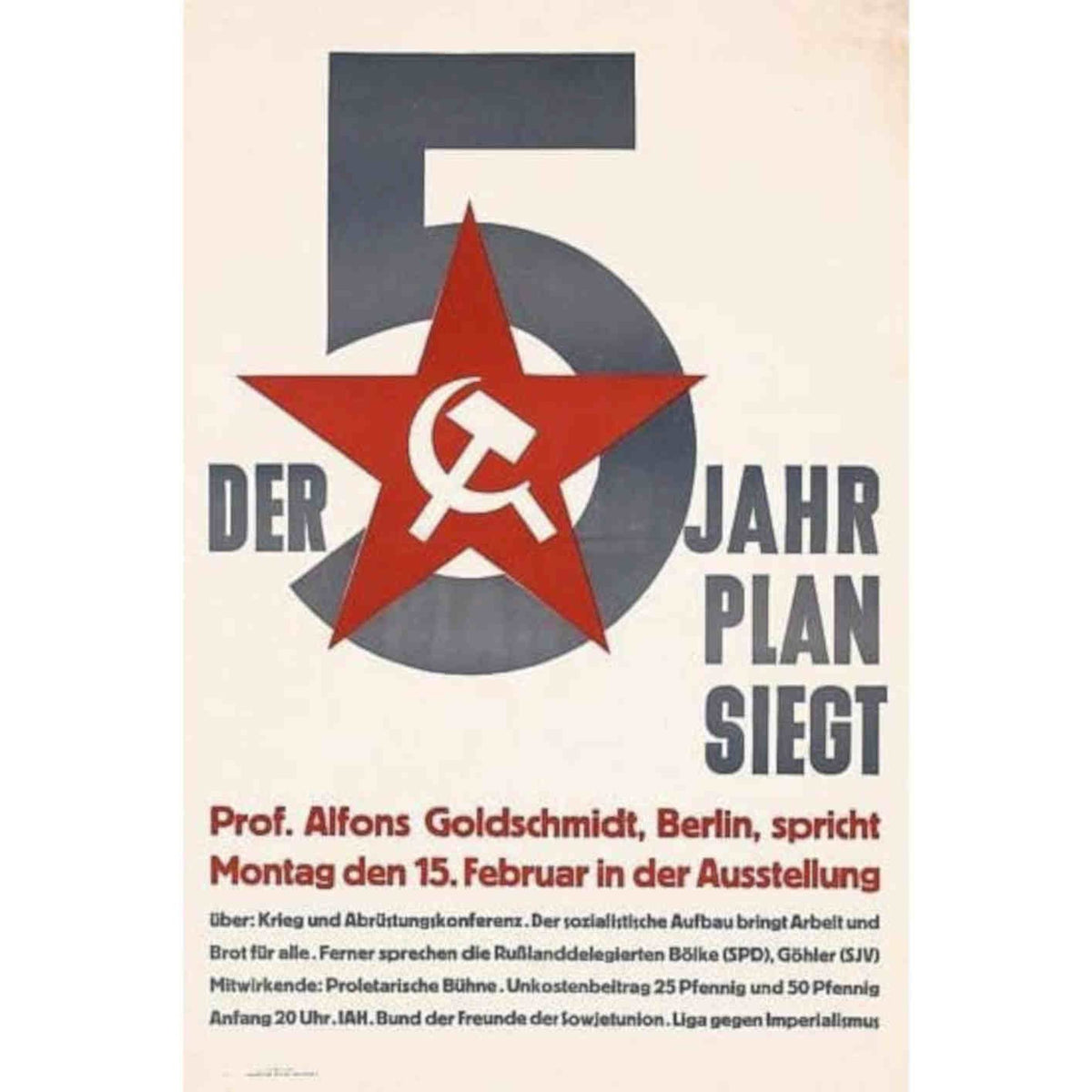 Stalin Communist East German 5 Year Plan Vintage Retro Advert Poster A4 Photo P