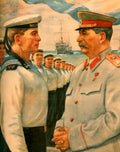Stalin Navy Officer 1940s Vintage Retro Advert Poster