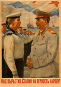 Stalin Navy Ships 1940s Vintage Retro Advert Poster