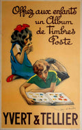 Stamp Album Yvert Vintage Retro Advert Poster A4 Photo Print