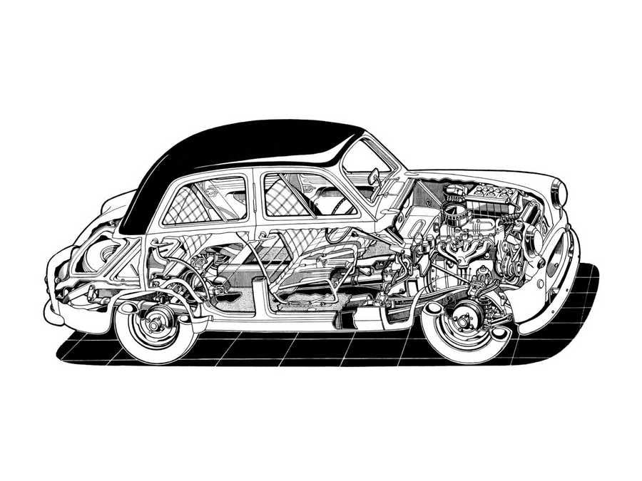Standard Eight 1953 1536x1152 cutaway A4 Photo Print