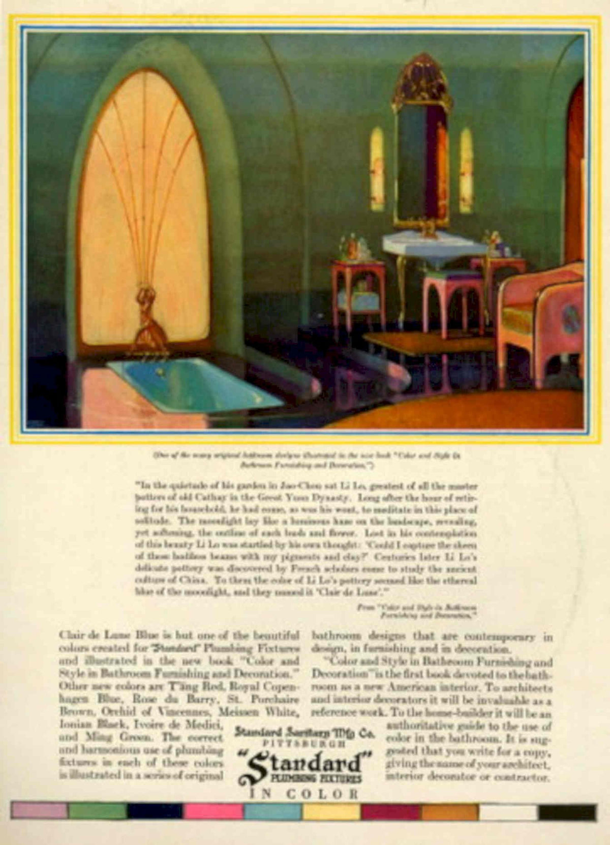 Standard Plumbing Fixtures 1930s Vintage Retro Advert Poster