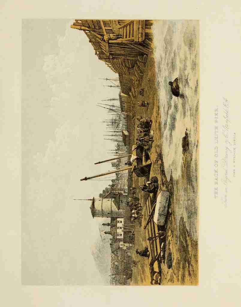 Stanfield Clarkson 1793 1867 Scotland 1840 The back of Old Leith Pier A4 Photo Print