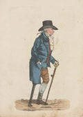 Stanhope Cripple Engraving GB Cartoon Vintage Retro Advert Poster
