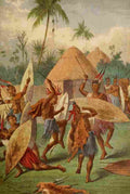Stanley & Africa c1875 A Kaffir War dance A4 Photo Print