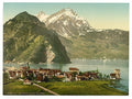 Stanstaad and Pilatus Lake Lucerne Vintage A4 Photo Print