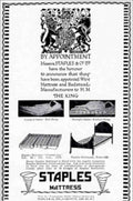 Staples Mattress Beds Vintage Retro Advert Poster A4 Photo Print