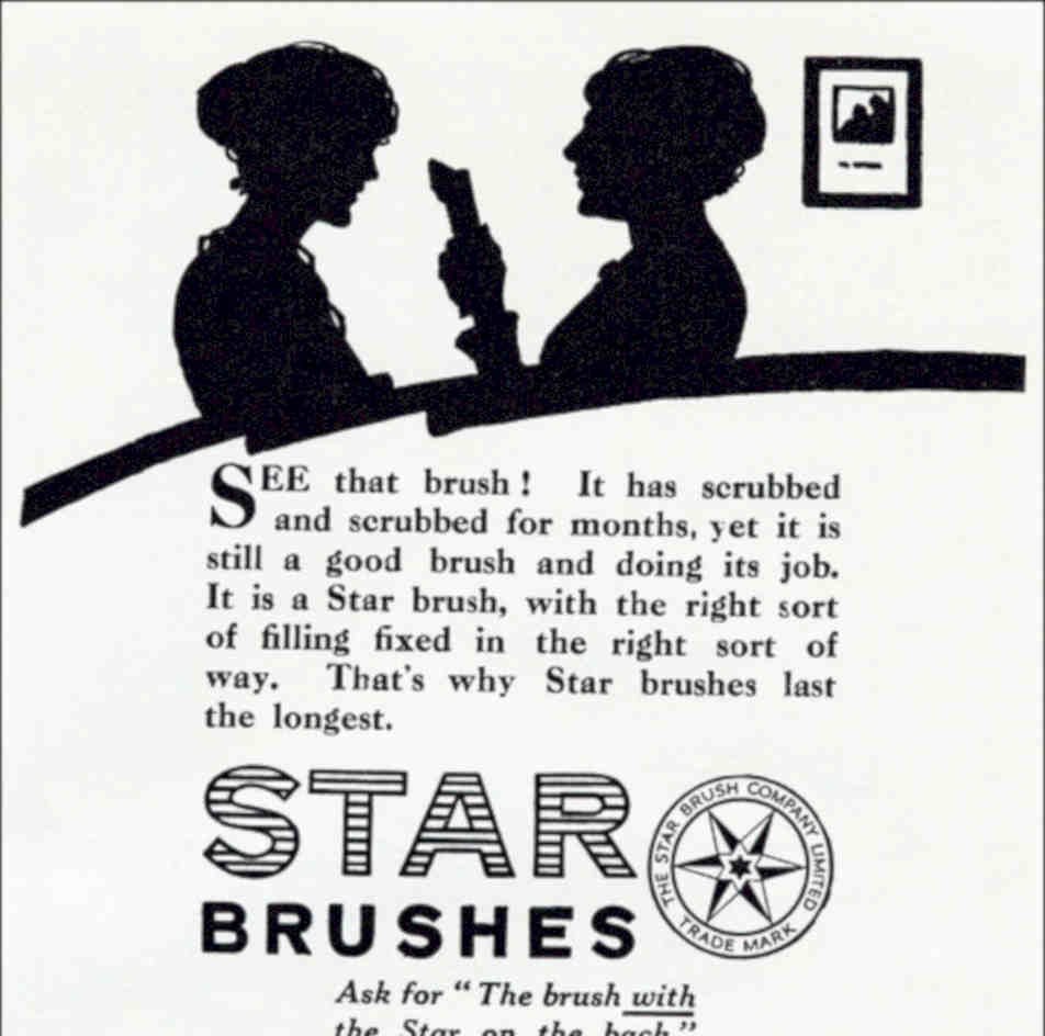 Star Brushes Shop Vintage Retro Advert Poster A4 Photo Print