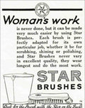 Star Brushes Woman Vintage Retro Advert Poster A4 Photo Print