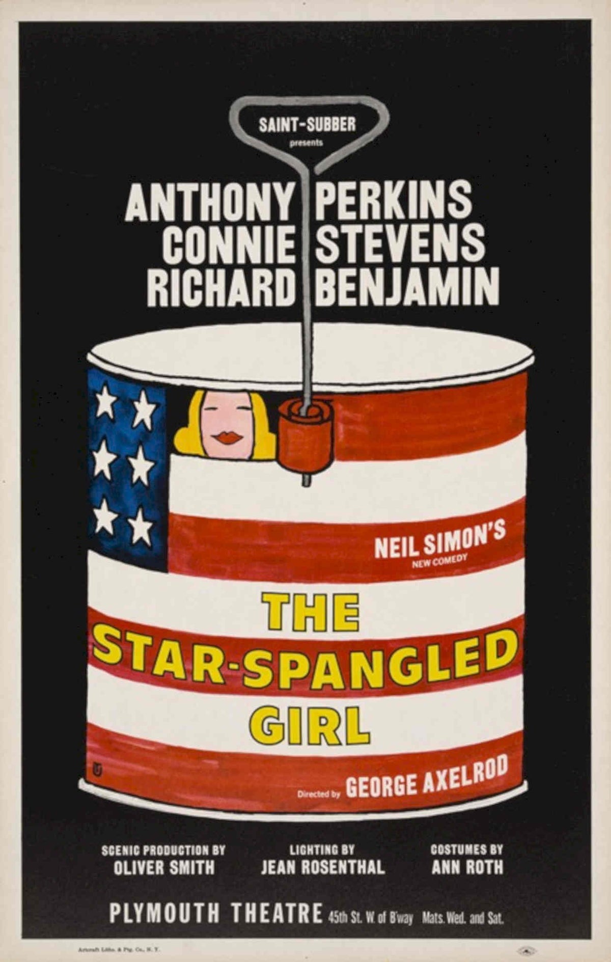 Star Spangled GirlThearte Vintage Retro Advert Poster